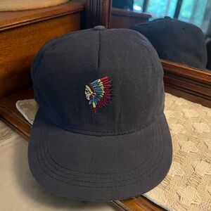 ROXXI BY ROYAL GRIP *Vintage*‎ Embroidered Indian Blackhawk Adjustable Back Hat